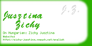 jusztina zichy business card